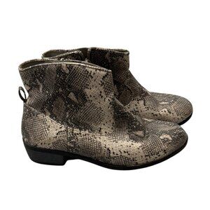 Cat & Jack Reptile Snake Print Ankle Boots Low Heel Girls 2
